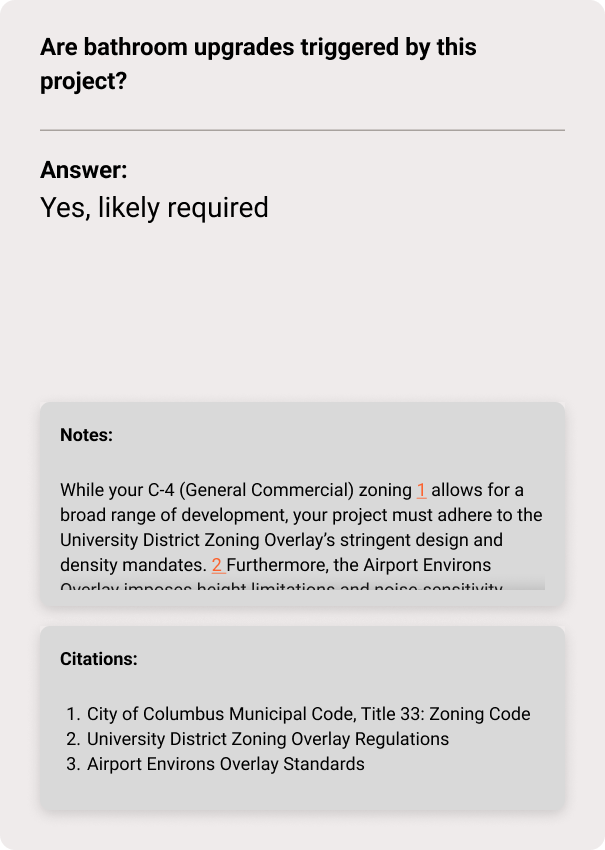 Building code analysis example